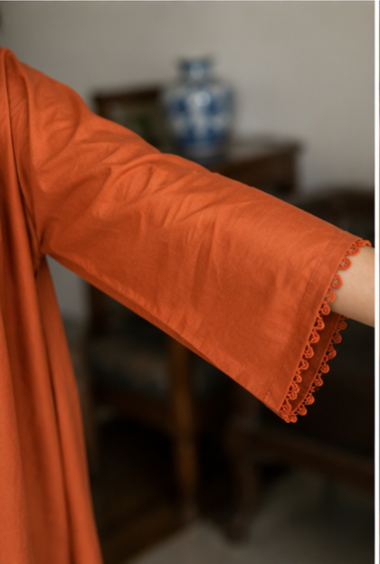 Minimalist Rust Womens 2-Piece Dress view 4