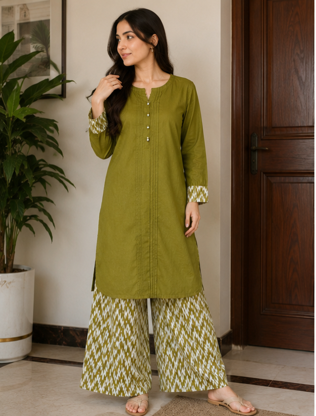 Olive Charm 2-Piece Ready-to-Wear Suit