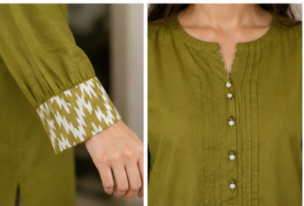 Olive Charm 2-Piece Ready-to-Wear Suit view 3